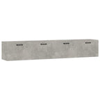 Mobili Parete 2 pz Grigio Cemento 100x36,5x35 cm in Multistrato