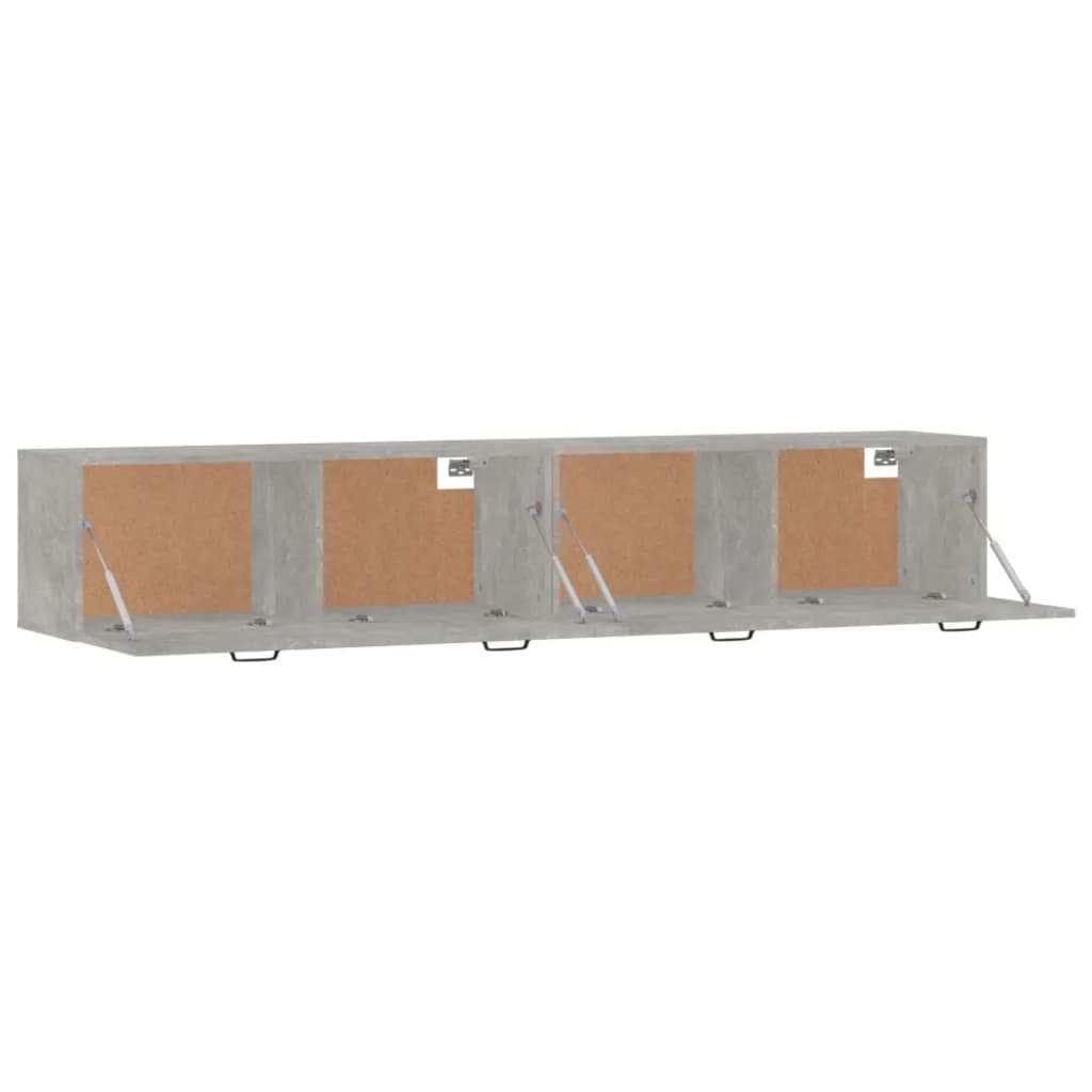 Mobili Parete 2 pz Grigio Cemento 100x36,5x35 cm in Multistrato
