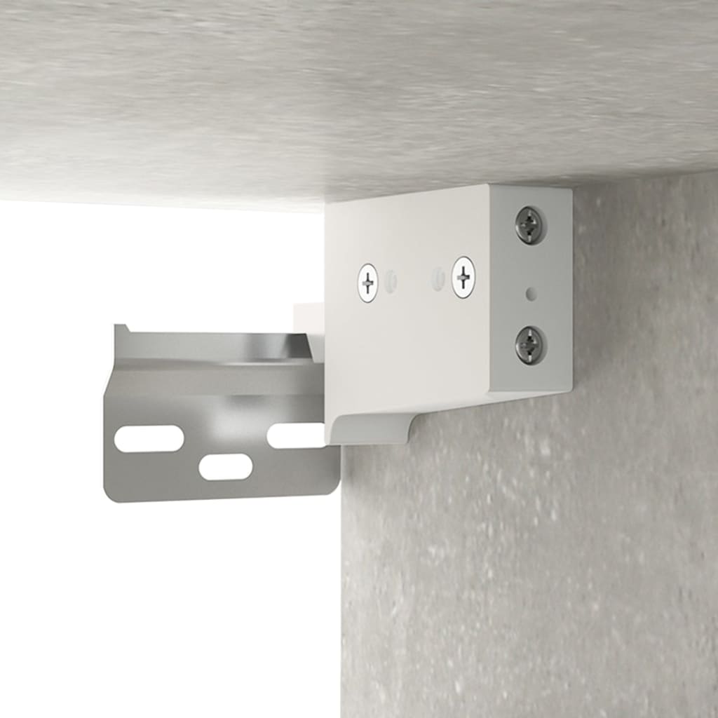 Mobili Parete 2 pz Grigio Cemento 100x36,5x35 cm in Multistrato