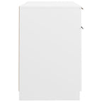 Scrivania con Mobile Laterale Bianco in Legno Multistrato