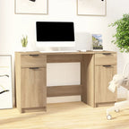 Scrivania con Mobile Laterale Rovere Sonoma Legno Multistrato
