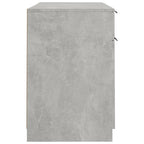 Scrivania con Mobile Laterale Grigio Cemento Legno Multistrato