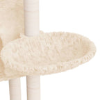 Albero per Gatti con Tiragraffi in Sisal Crema 108,5 cm