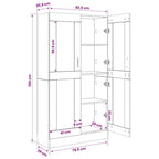Libreria Grigio Sonoma 82,5x30,5x150 cm in Legno Multistrato