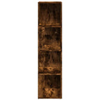 Scaffale Angolare Rovere Fumo 33x33x132 cm Legno Multistrato