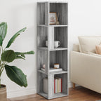 Scaffale Angolare Grigio Sonoma 33x33x132 cm Legno Multistrato