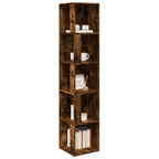 Scaffale Angolare Rovere Fumo 33x33x164,5 cm Legno Multistrato
