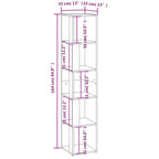Scaffale Angolare Grigio Sonoma 33x33x164,5cm Legno Multistrato