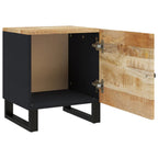 Comodino 40x33x46 cm in Legno Massello di Mango