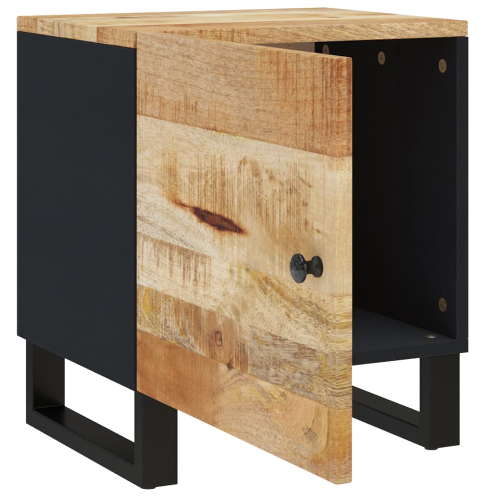 Comodini 2pz 40x33x46 cm in Legno Massello di Mango