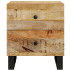 Comodini 2pz 40x33x46 cm in Legno Massello di Mango