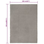 Tappeto Rettangolare Grigio 160x230 cm in Cotone
