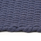 Tappeto Rettangolare Blu Marino 180x250 cm in Cotone