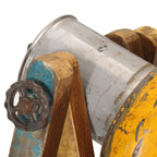 Lampada da Terra Multicolore E27 in Legno Massello di Mango