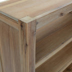 Libreria a 5 Ripiani 80x30x140 cm in Legno Massello di Acacia