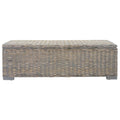 Portaoggetti Grigio 110cm Rattan Kubu Naturale e Massello Mogano