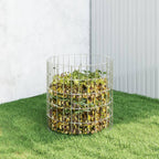 Compostiera da Giardino Ø50x50 cm in Acciaio Zincato