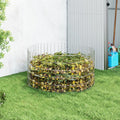 Compostiera da Giardino Ø100x50 cm in Acciaio Zincato
