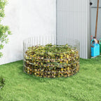 Compostiera da Giardino Ø100x50 cm in Acciaio Zincato