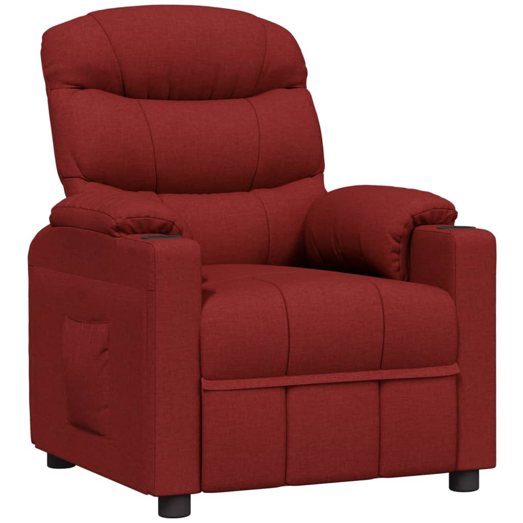 Poltrona Reclinabile in Tessuto Rosso Vino