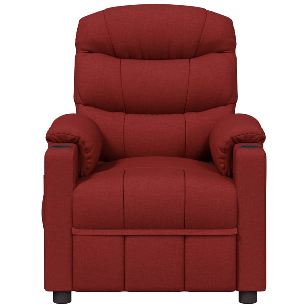 Poltrona Reclinabile in Tessuto Rosso Vino