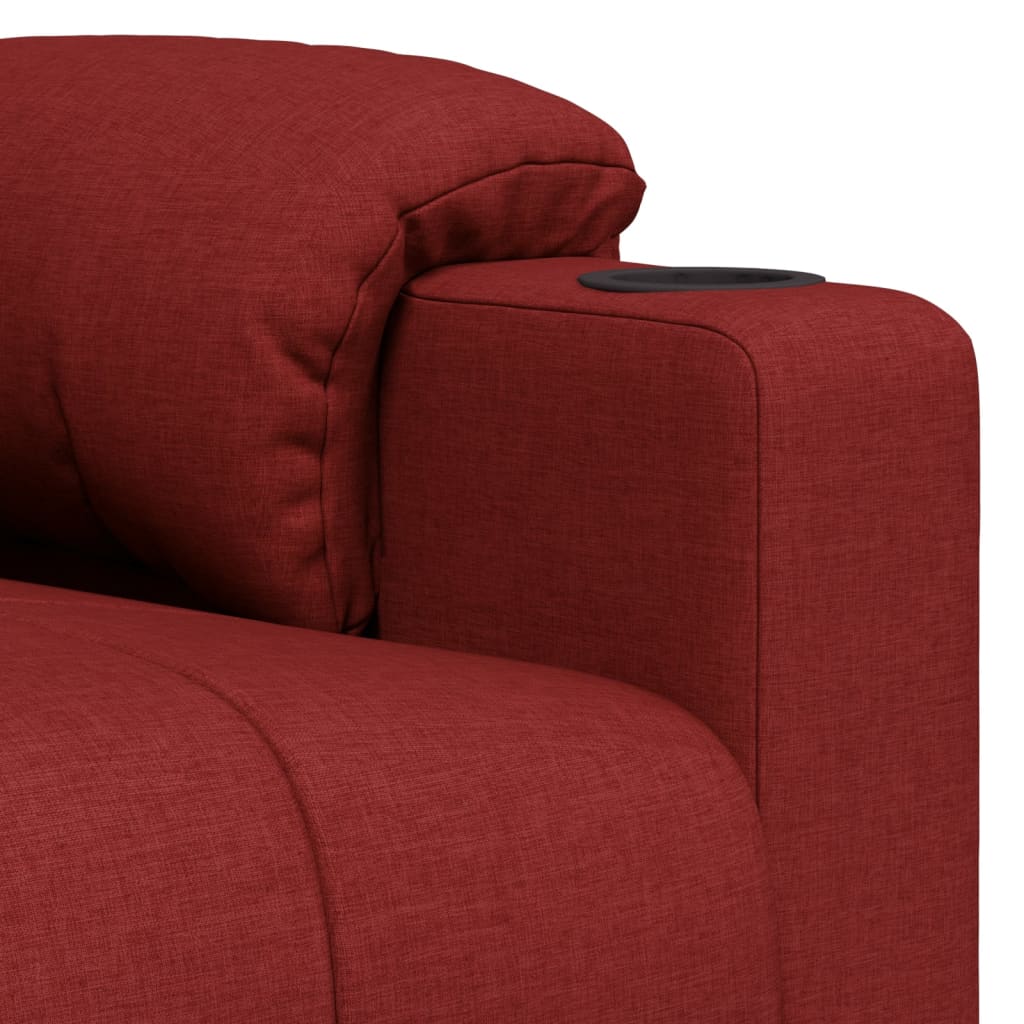 Poltrona Reclinabile in Tessuto Rosso Vino
