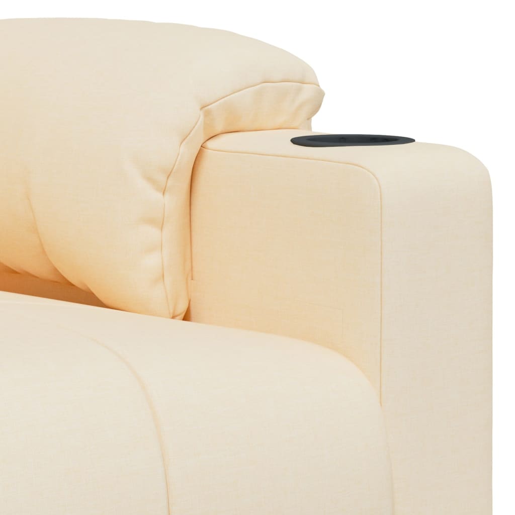 Poltrona Reclinabile in Tessuto Crema
