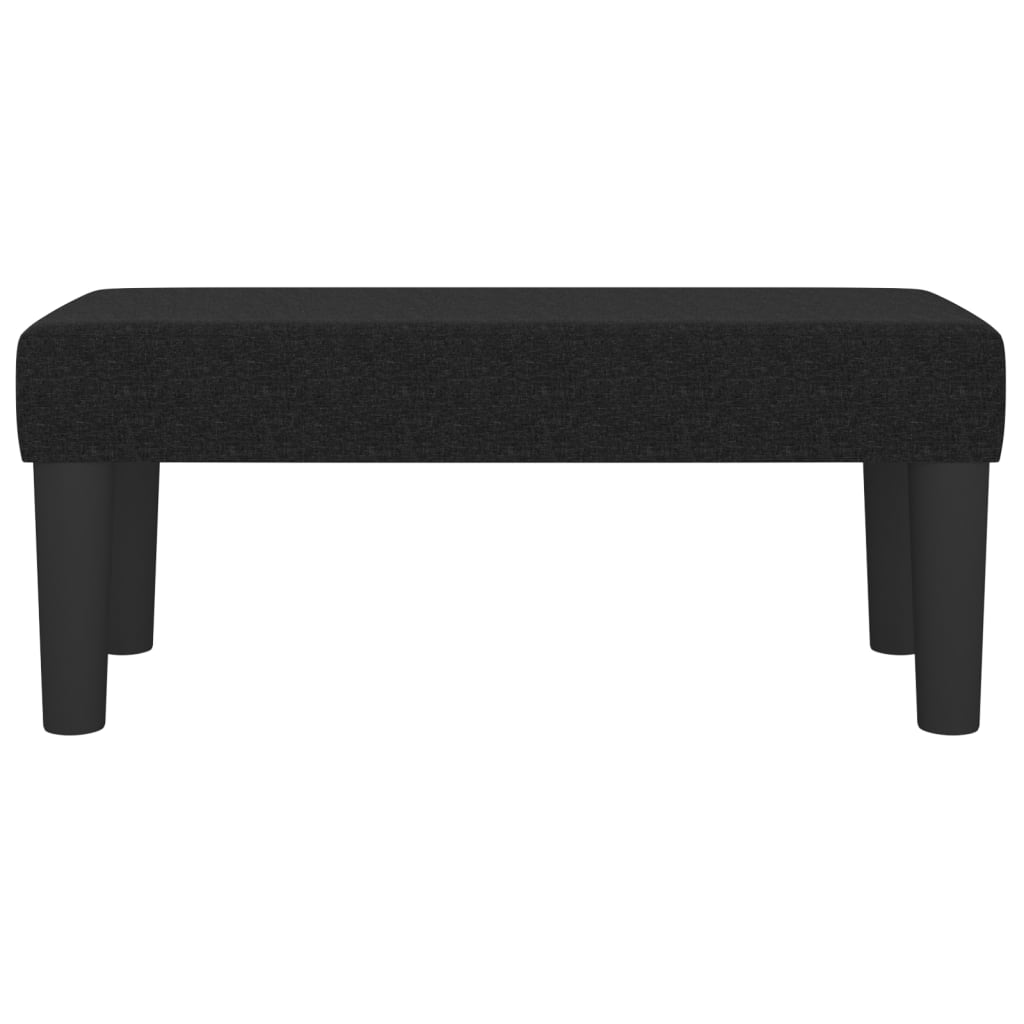 Panca Nera 70x30x30 cm in Tessuto
