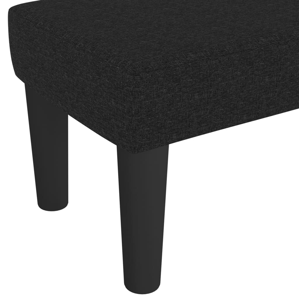 Panca Nera 70x30x30 cm in Tessuto