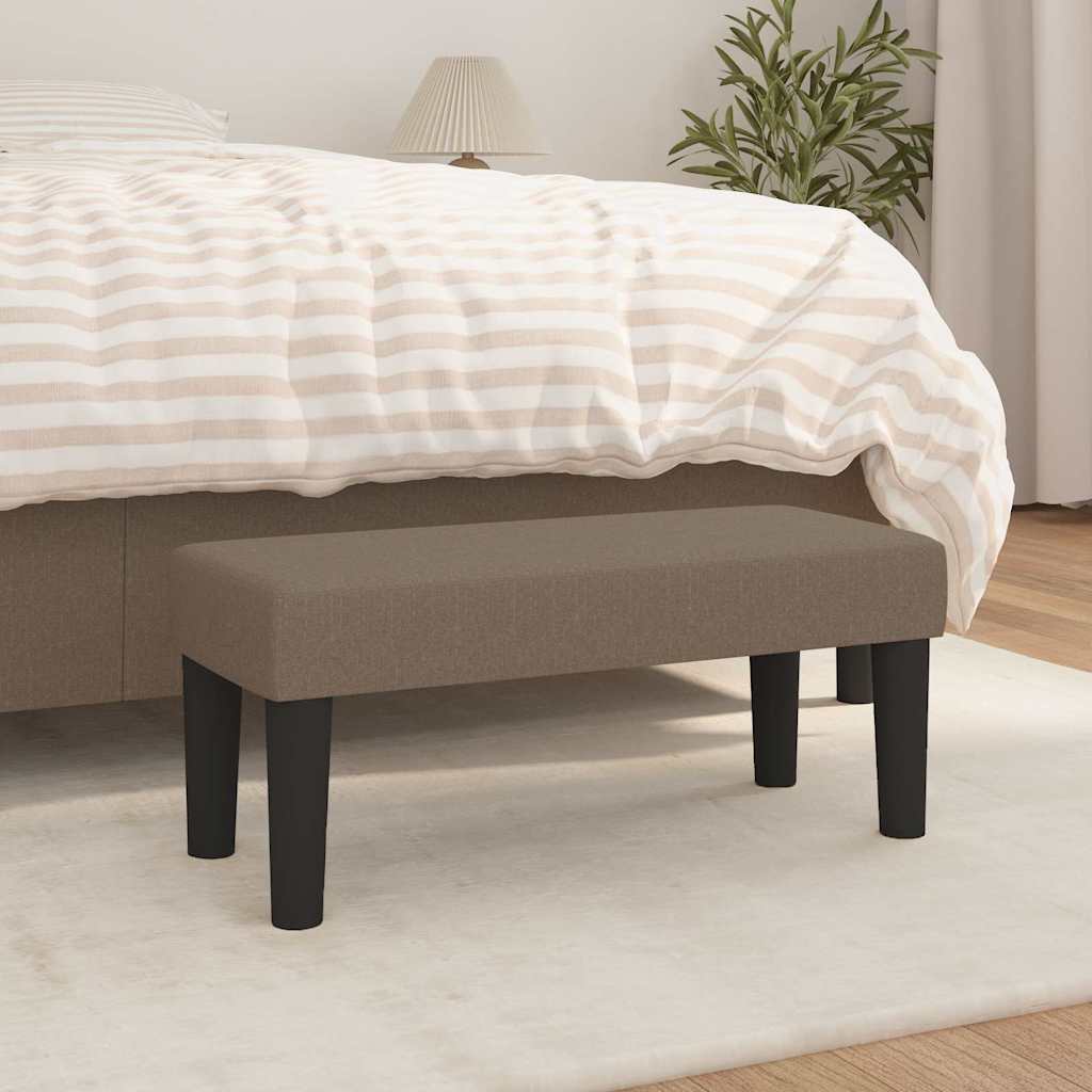 Panca Tortora 70x30x30 cm in Tessuto