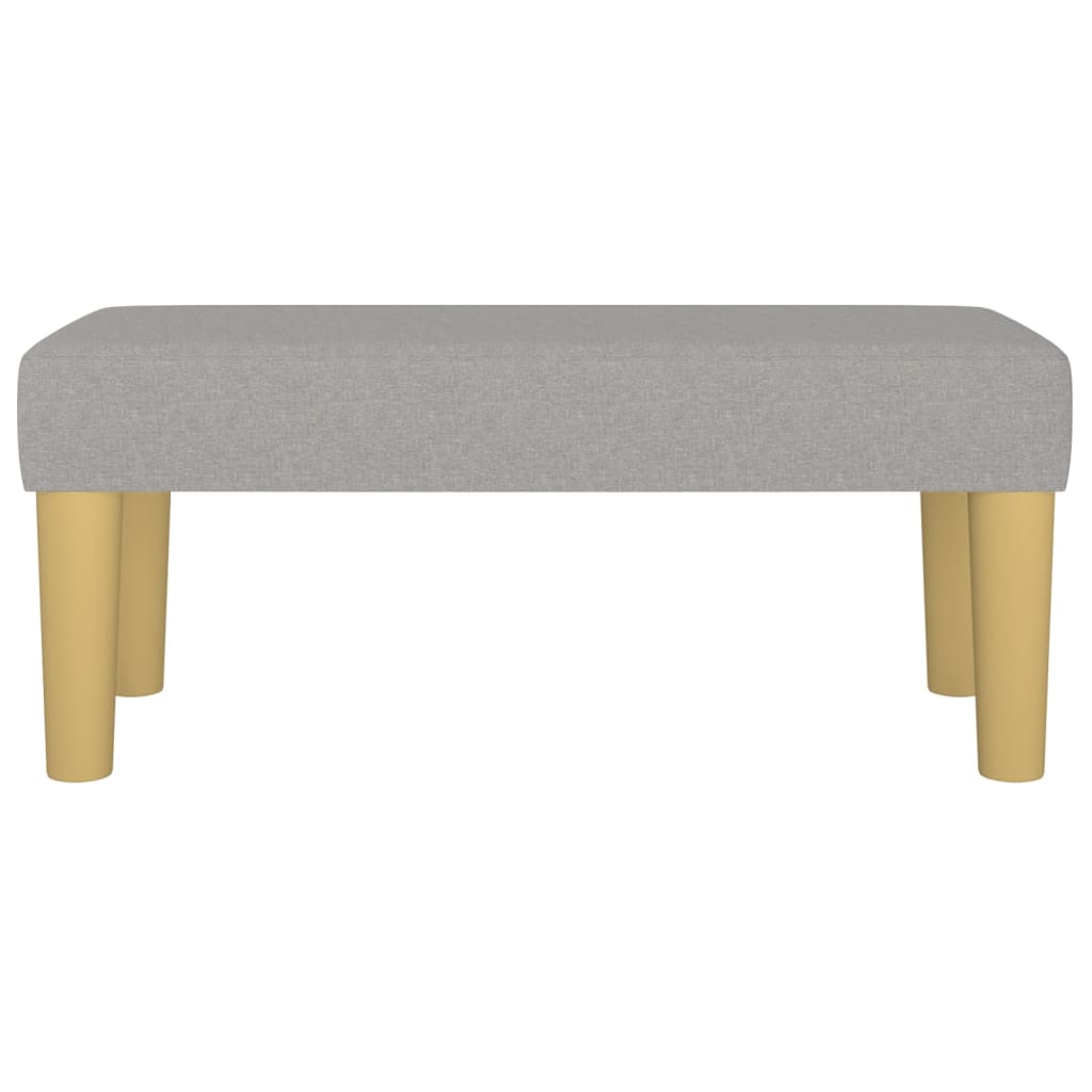 Panca Grigio Chiaro 70x30x30 cm in Tessuto