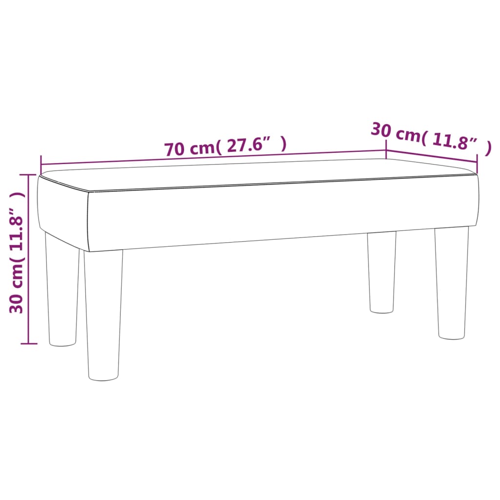 Panca Bianca 70x30x30 cm in Similpelle