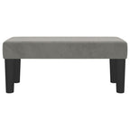 Panca Grigio Chiaro 70x30x30 cm in Velluto