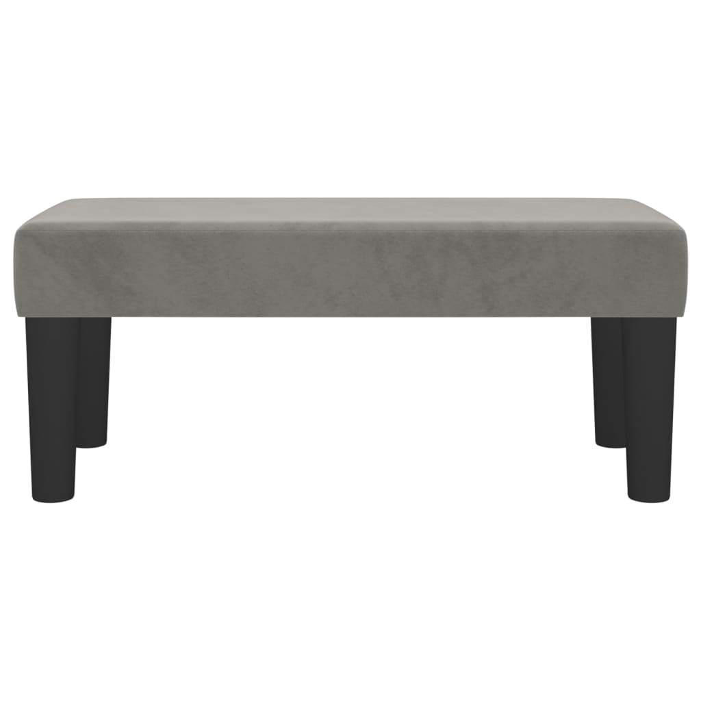 Panca Grigio Chiaro 70x30x30 cm in Velluto