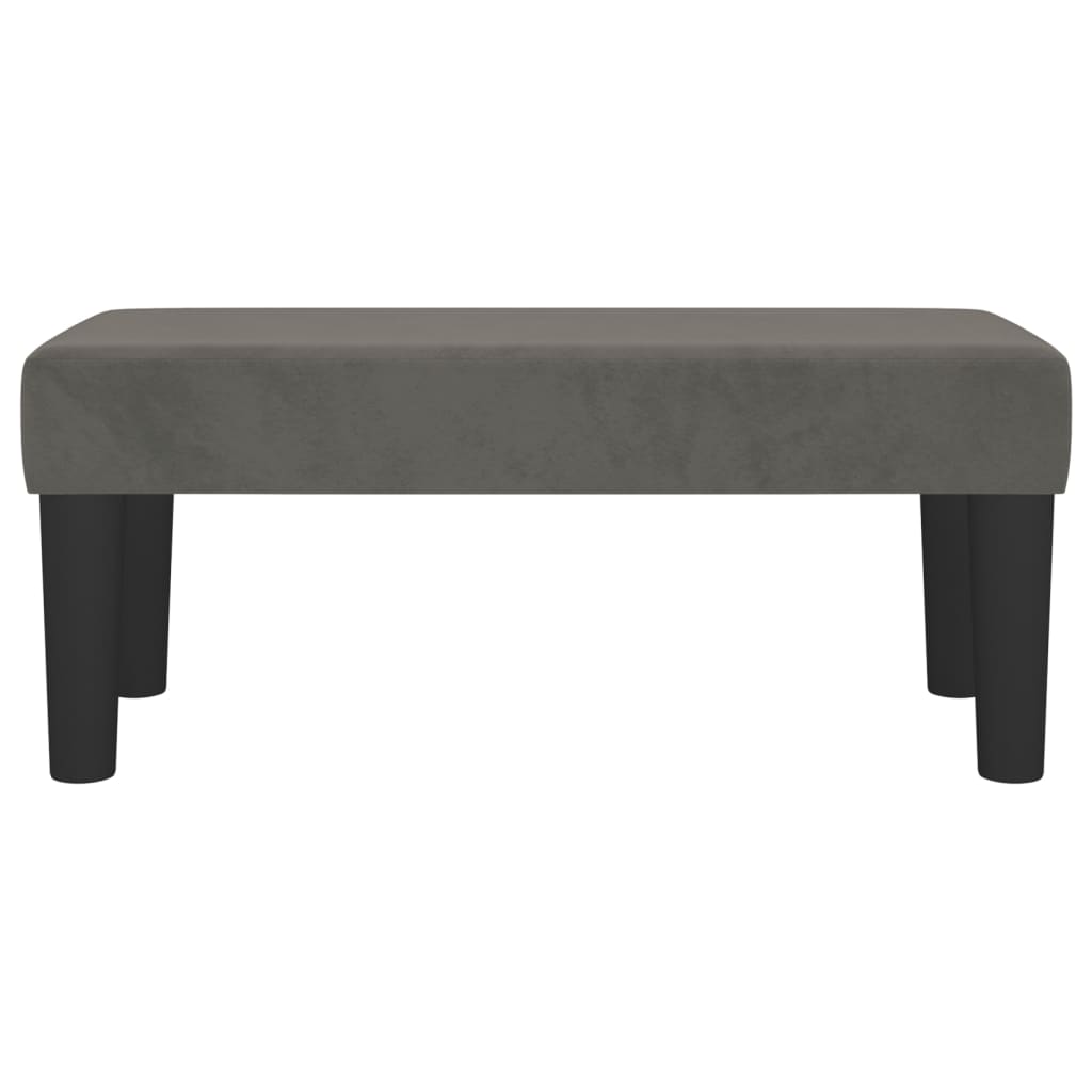 Panca Grigio Scuro 70x30x30 cm in Velluto