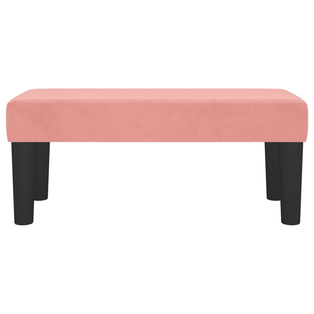 Panca Rosa 70x30x30 cm in Velluto