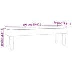 Panca Grigio Scuro 100x30x30 cm in Tessuto