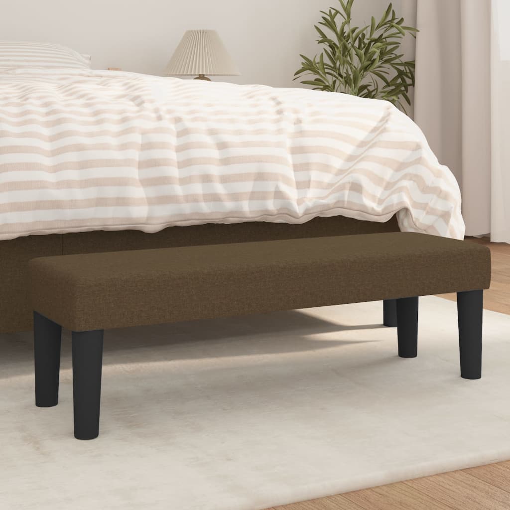 Panca Marrone Scuro 100x30x30 cm in Tessuto