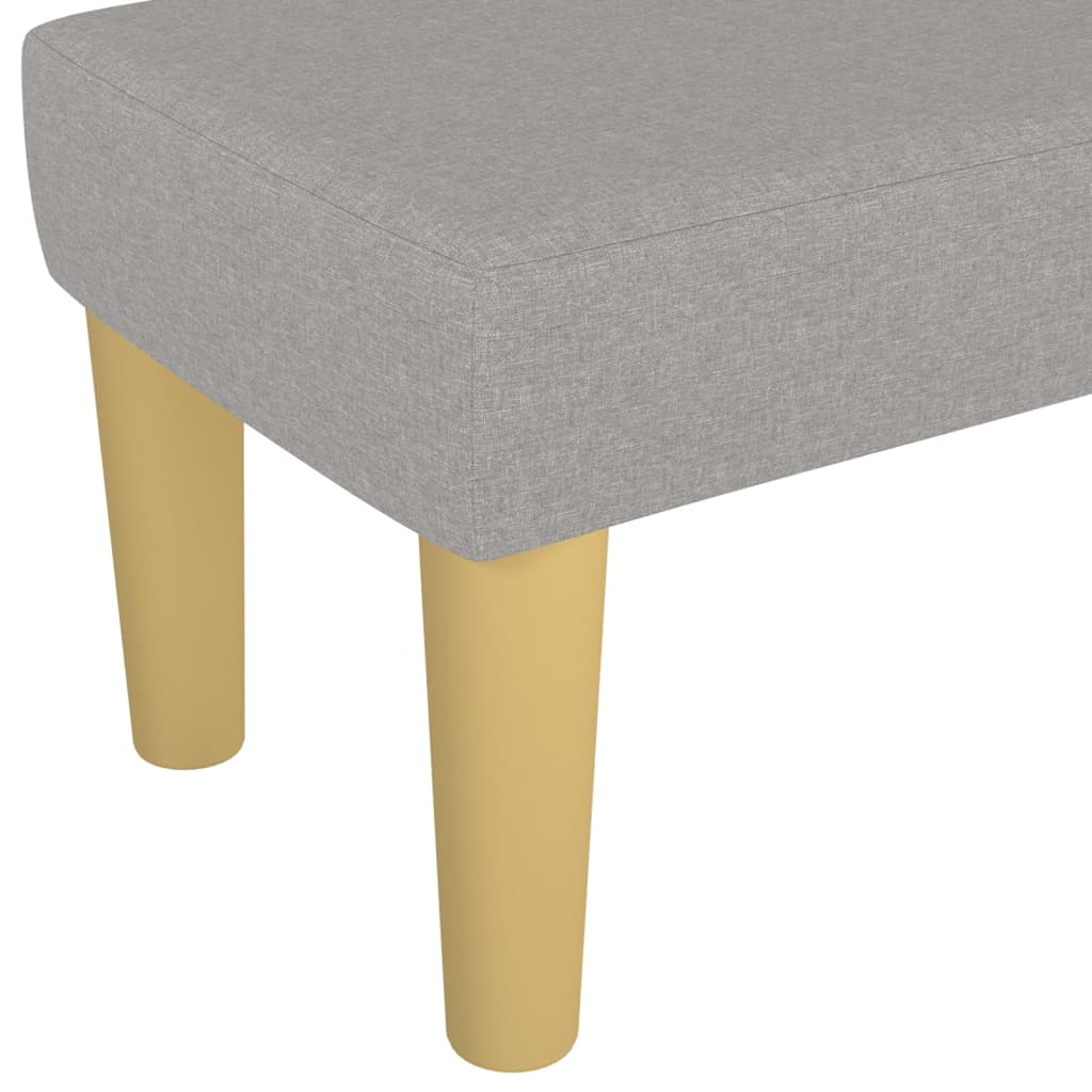 Panca Grigio Chiaro 100x30x30 cm in Tessuto