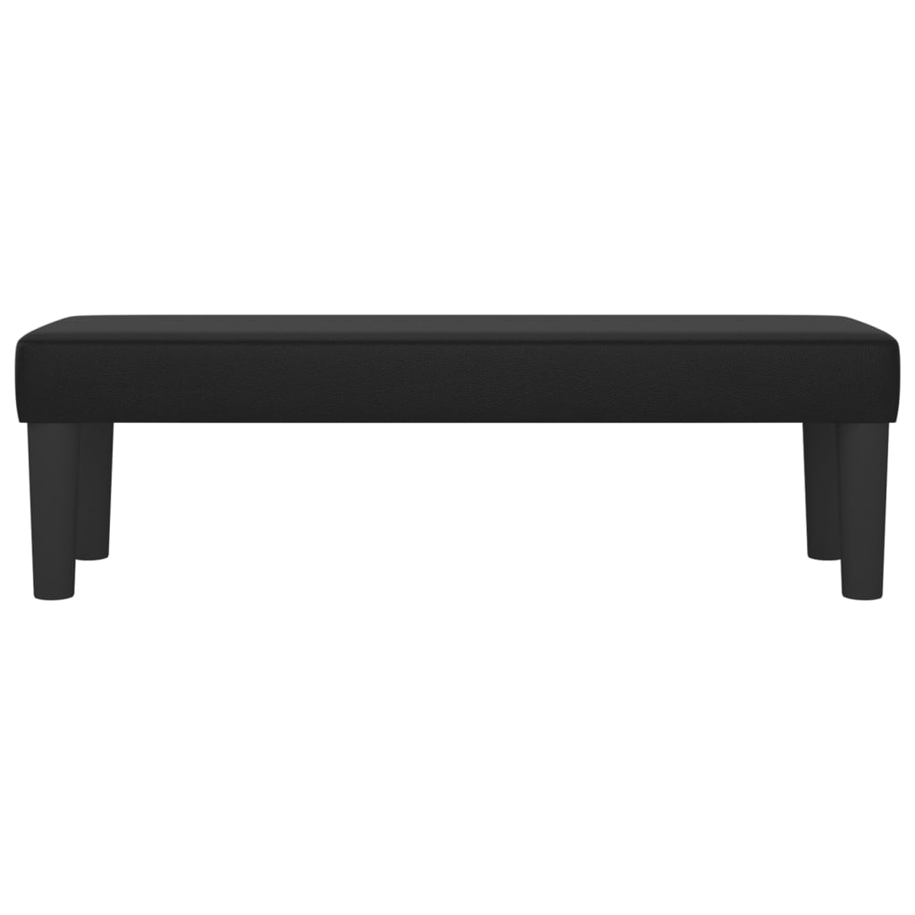 Panca Nera 100x30x30 cm in Similpelle