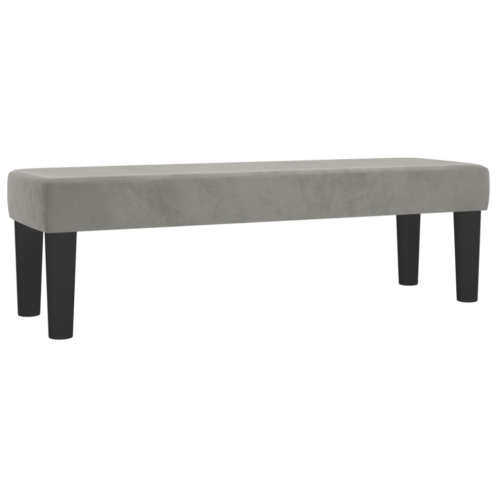 Panca Grigio Chiaro 100x30x30 cm in Velluto