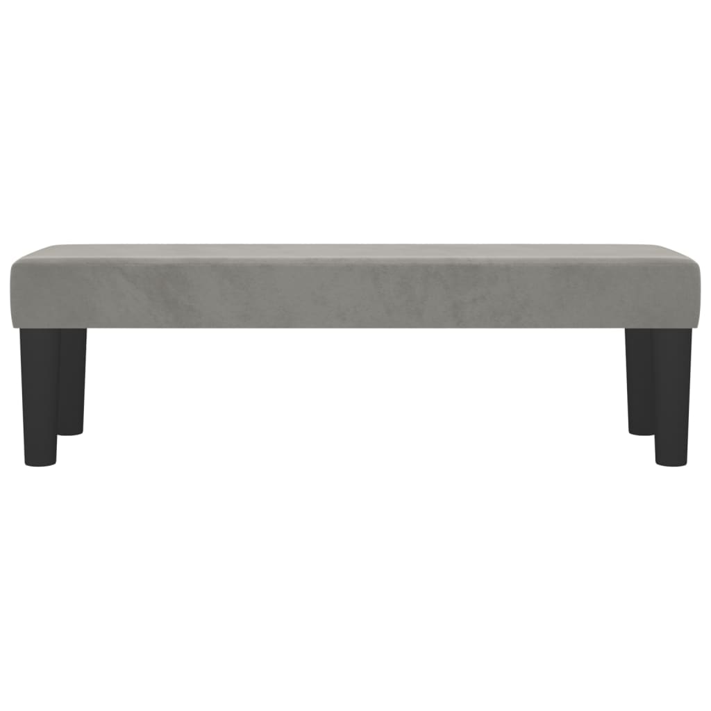 Panca Grigio Chiaro 100x30x30 cm in Velluto