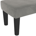 Panca Grigio Chiaro 100x30x30 cm in Velluto