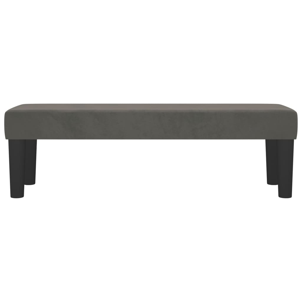 Panca Grigio Scuro 100x30x30 cm in Velluto