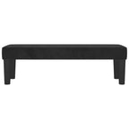 Panca Nera 100x30x30 cm in Velluto