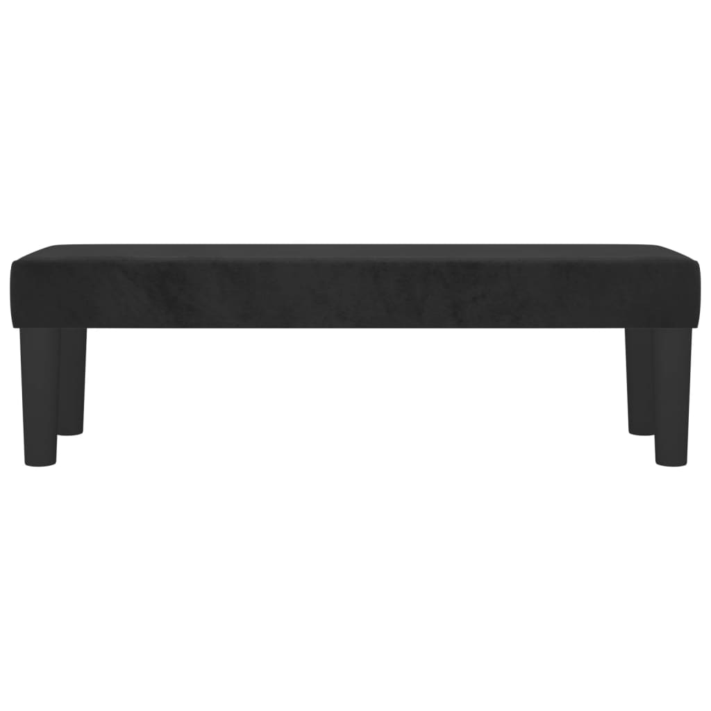 Panca Nera 100x30x30 cm in Velluto