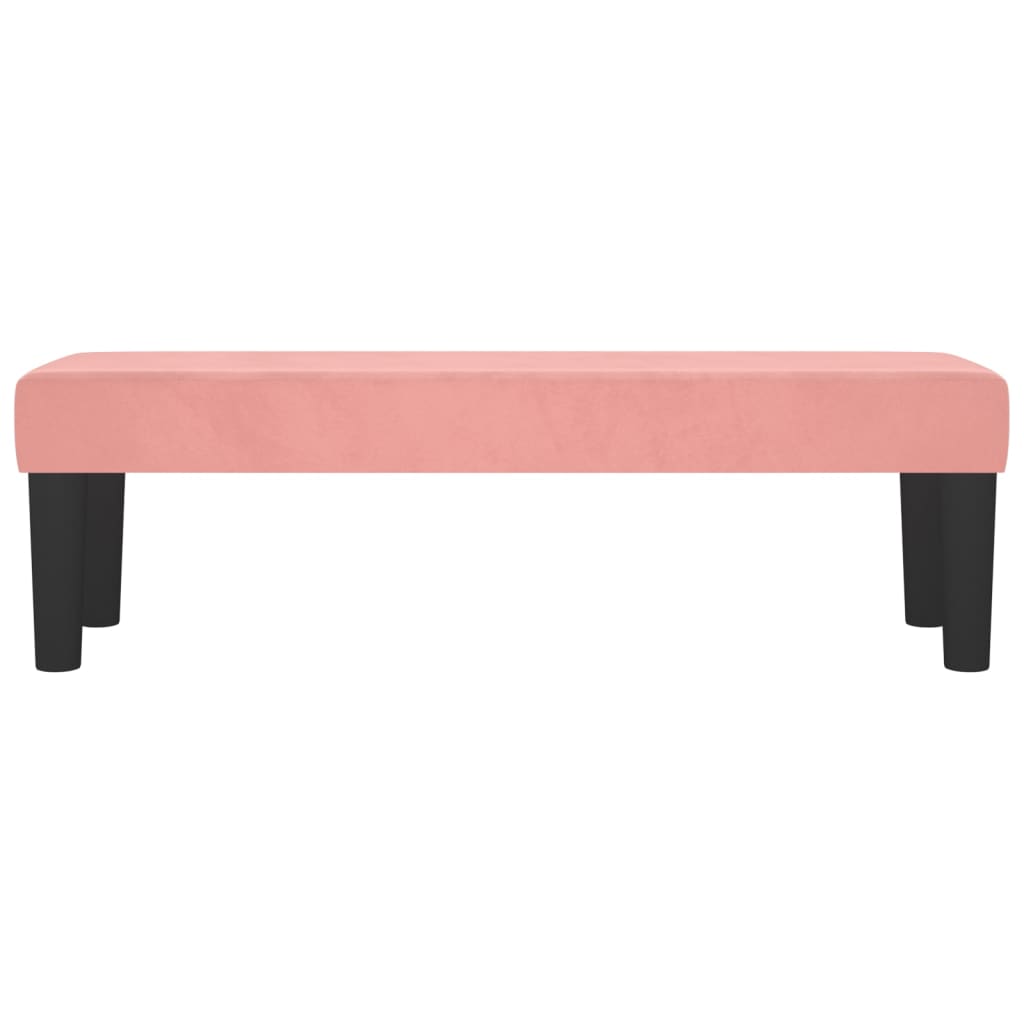 Panca Rosa 100x30x30 cm in Velluto