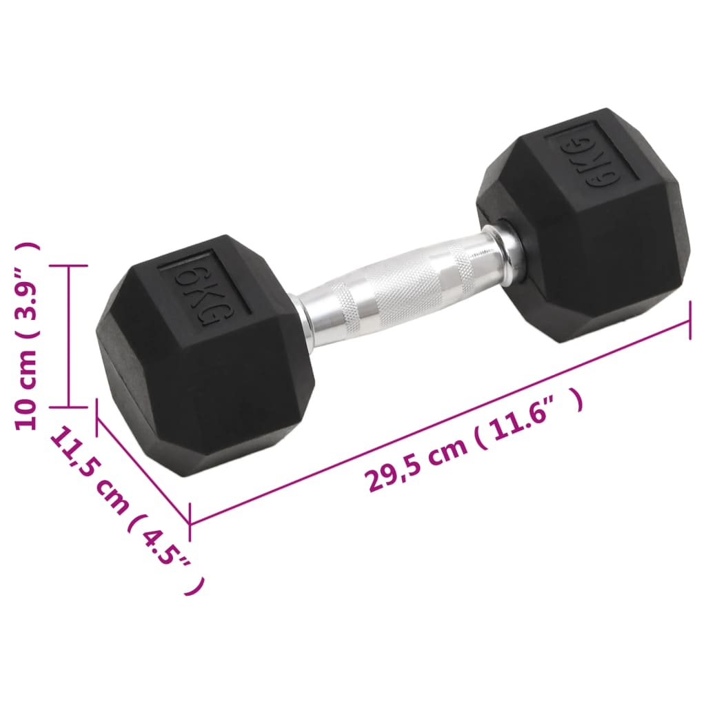 Manubri 2 pz 12 kg Totale in Ghisa