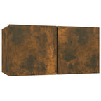 Mobili TV Parete 4 pz Rovere Fumo 60x30x30 cm Legno Multistrato