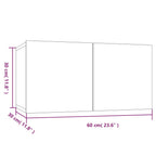 Mobili TV Parete 4 pz Rovere Fumo 60x30x30 cm Legno Multistrato